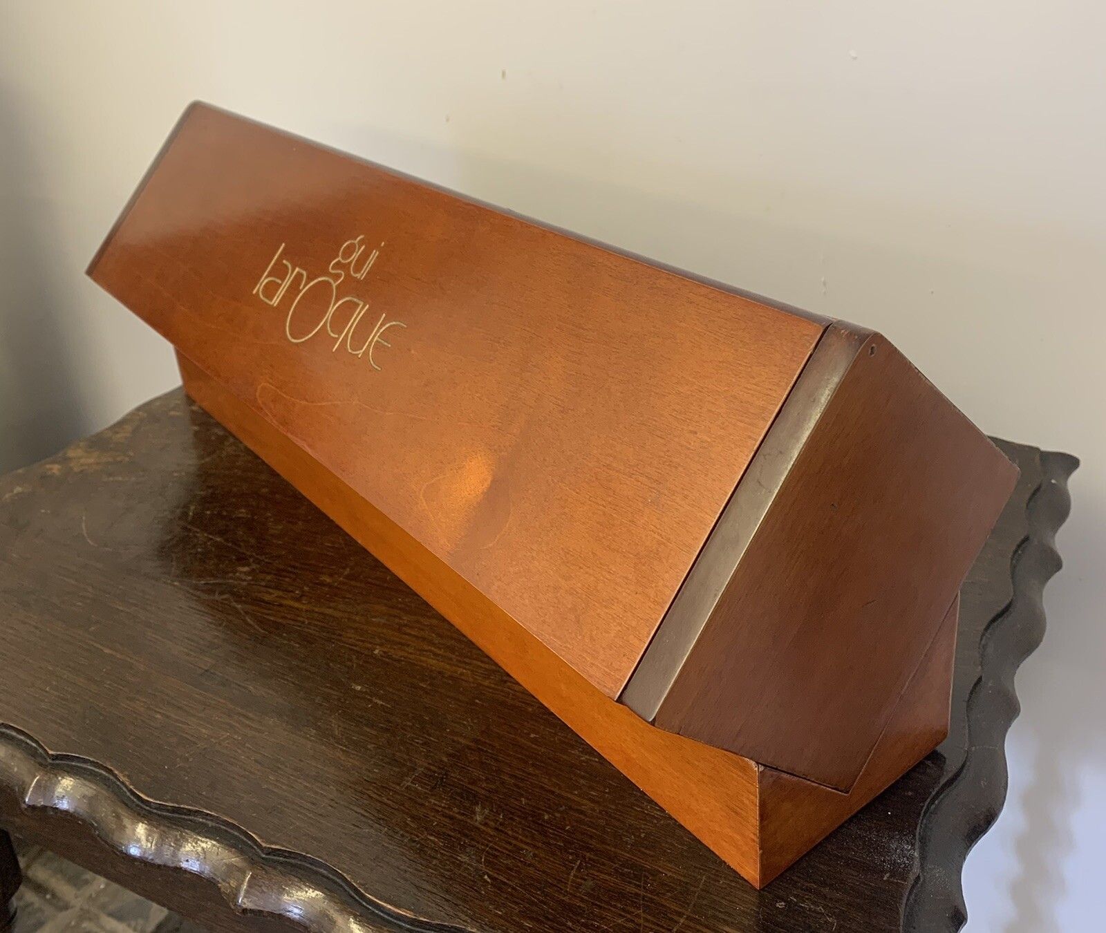 Original Wooden Luxury Gui Laroque  Watch Tie And Cuff Link Display Case photo furniture