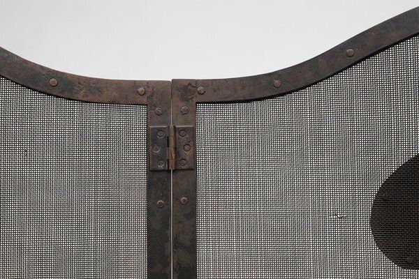 French Art Deco Wrought Iron Fireplace Screen, 1890s photo 2745.0