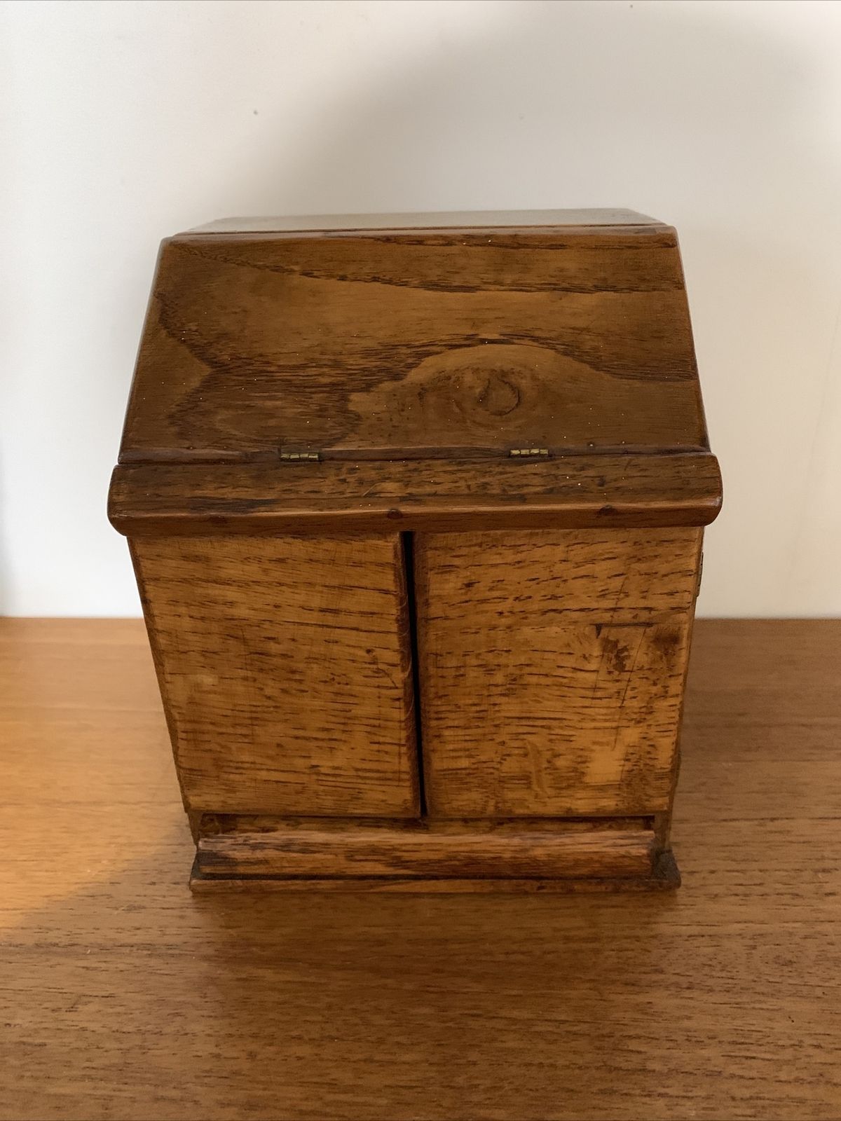 Antique Oak Wooden Miniature Apprentice Piece Bureau photo buy