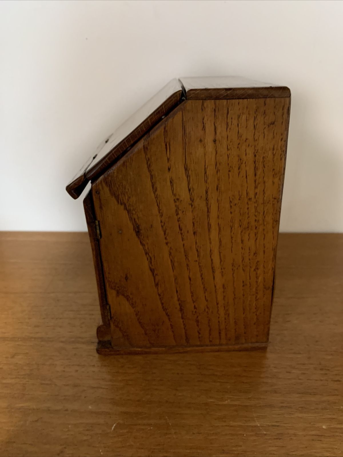 Antique Oak Wooden Miniature Apprentice Piece Bureau photo vintage