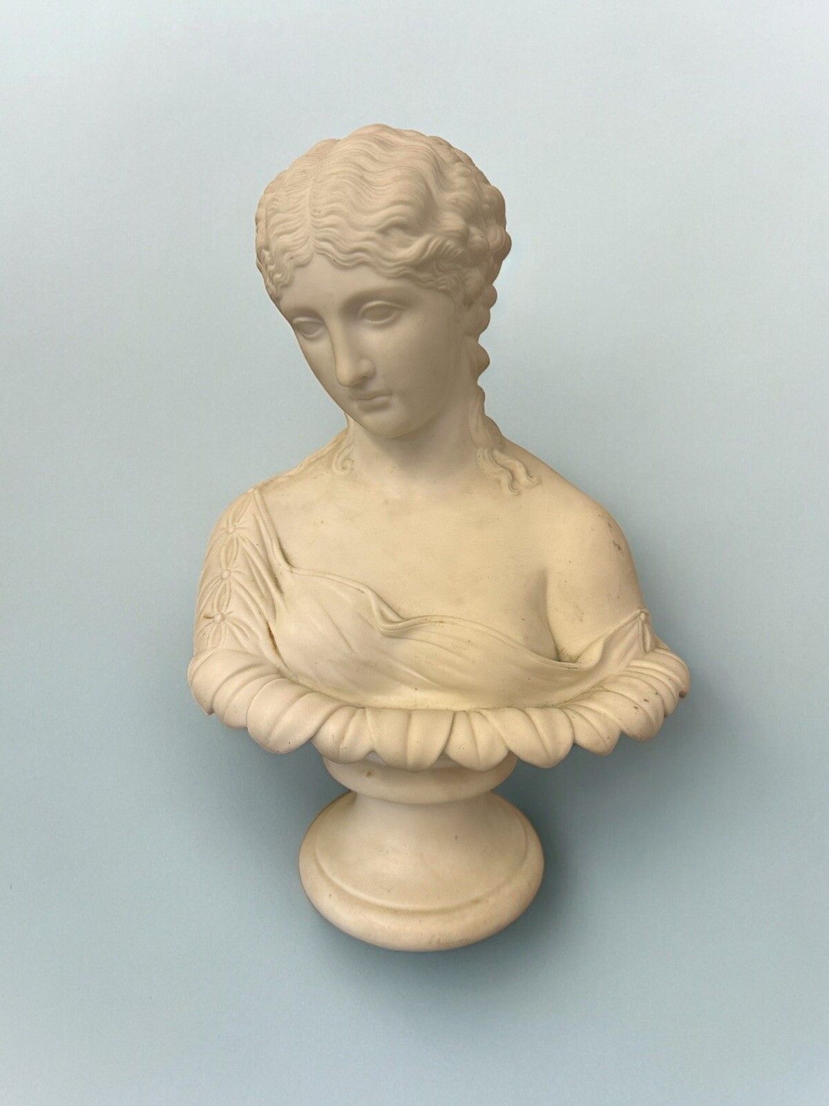 Antqiue Parian Bust Of Clytie, Classical Sculpture. Ornament,