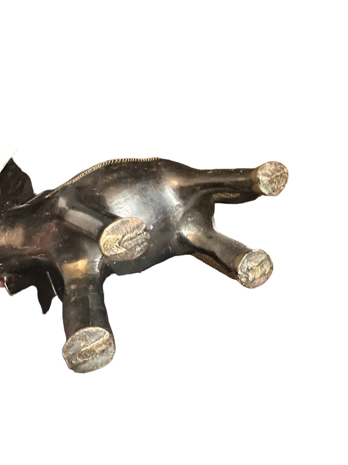 Mid Century C1970’s  Anglo Indian Handpainted Heavy Brass Lucky Elephant Statue photo buy