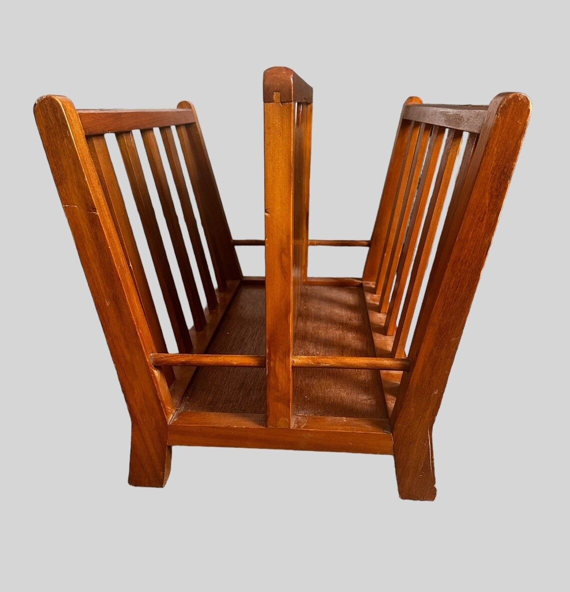 Vintage Teak Magazine Rack, 1960s Scandi Danish Design photo furniture