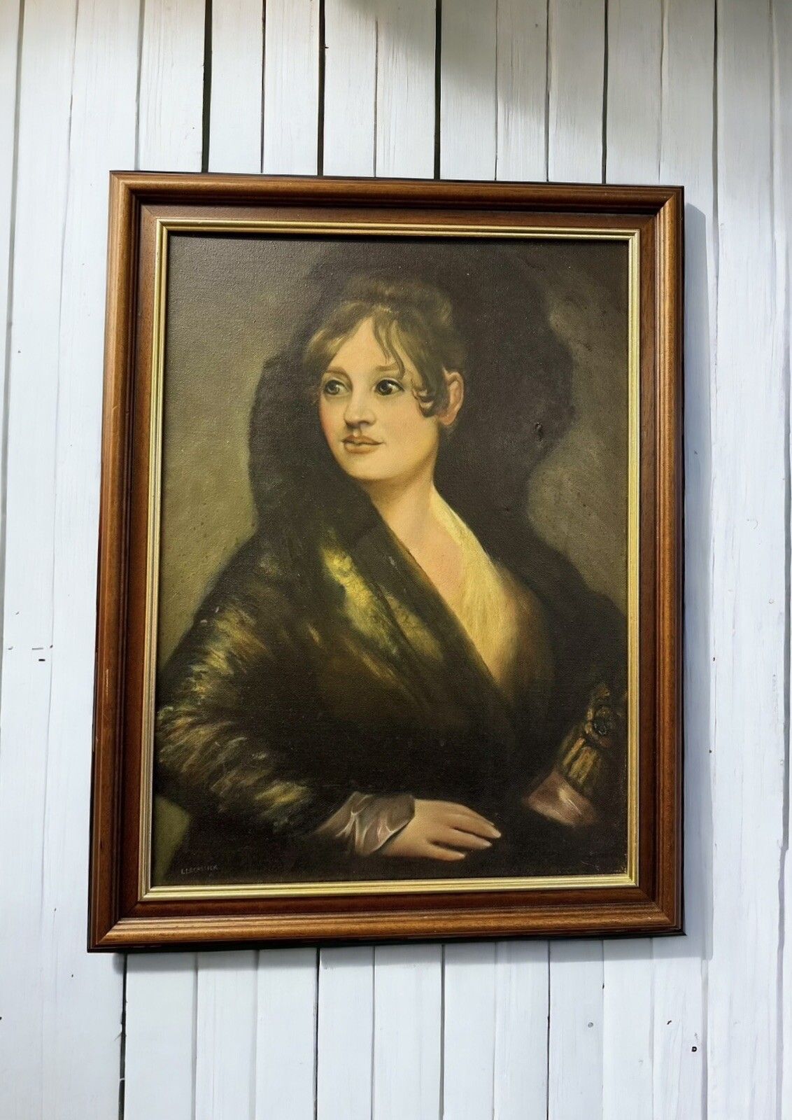 Doña Isabel De Porcel  Portrait Painting In Canvas Signed J Legassick