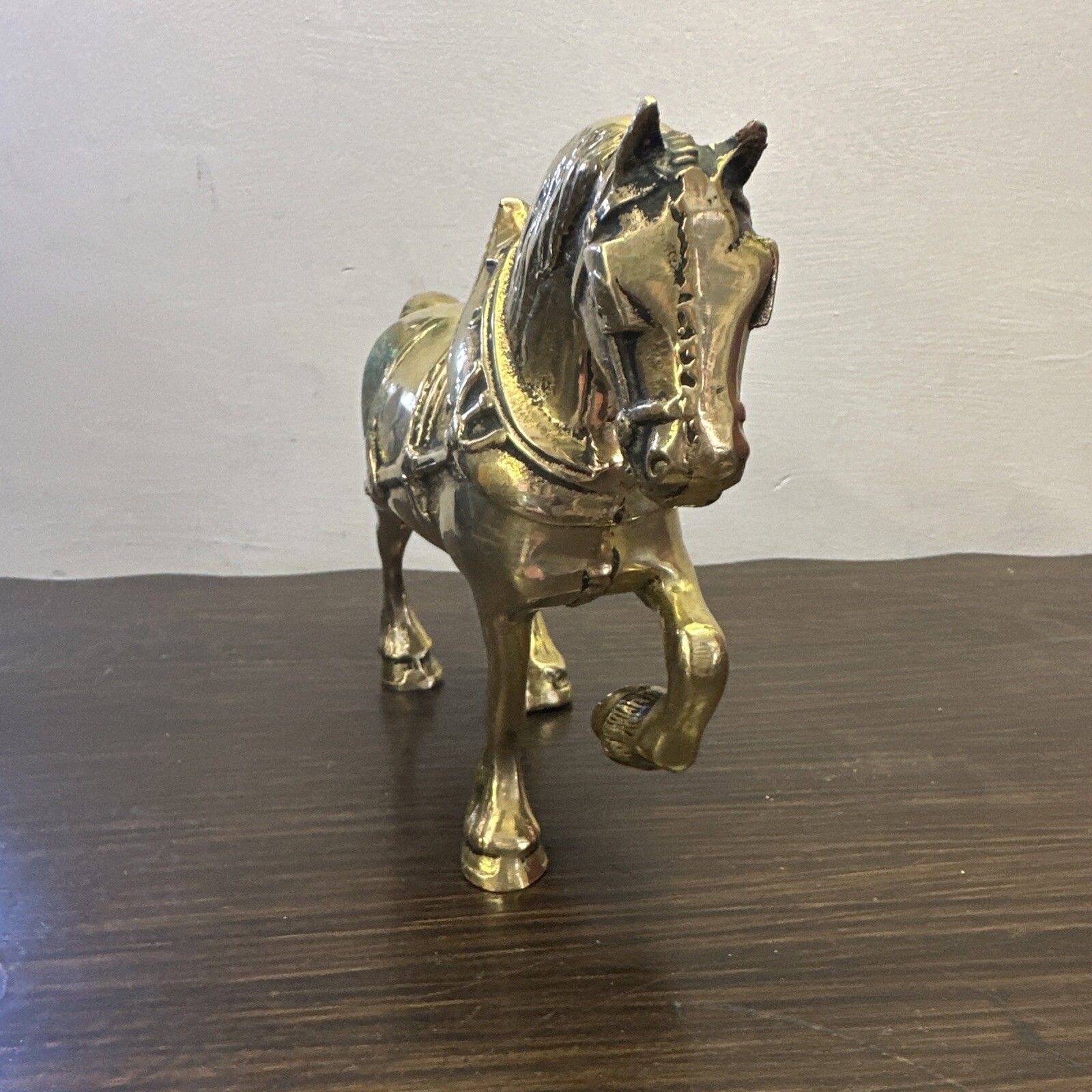 Antique Brass Horse Statue Figure Figurine Sculpture 2.540kg photo 50.0