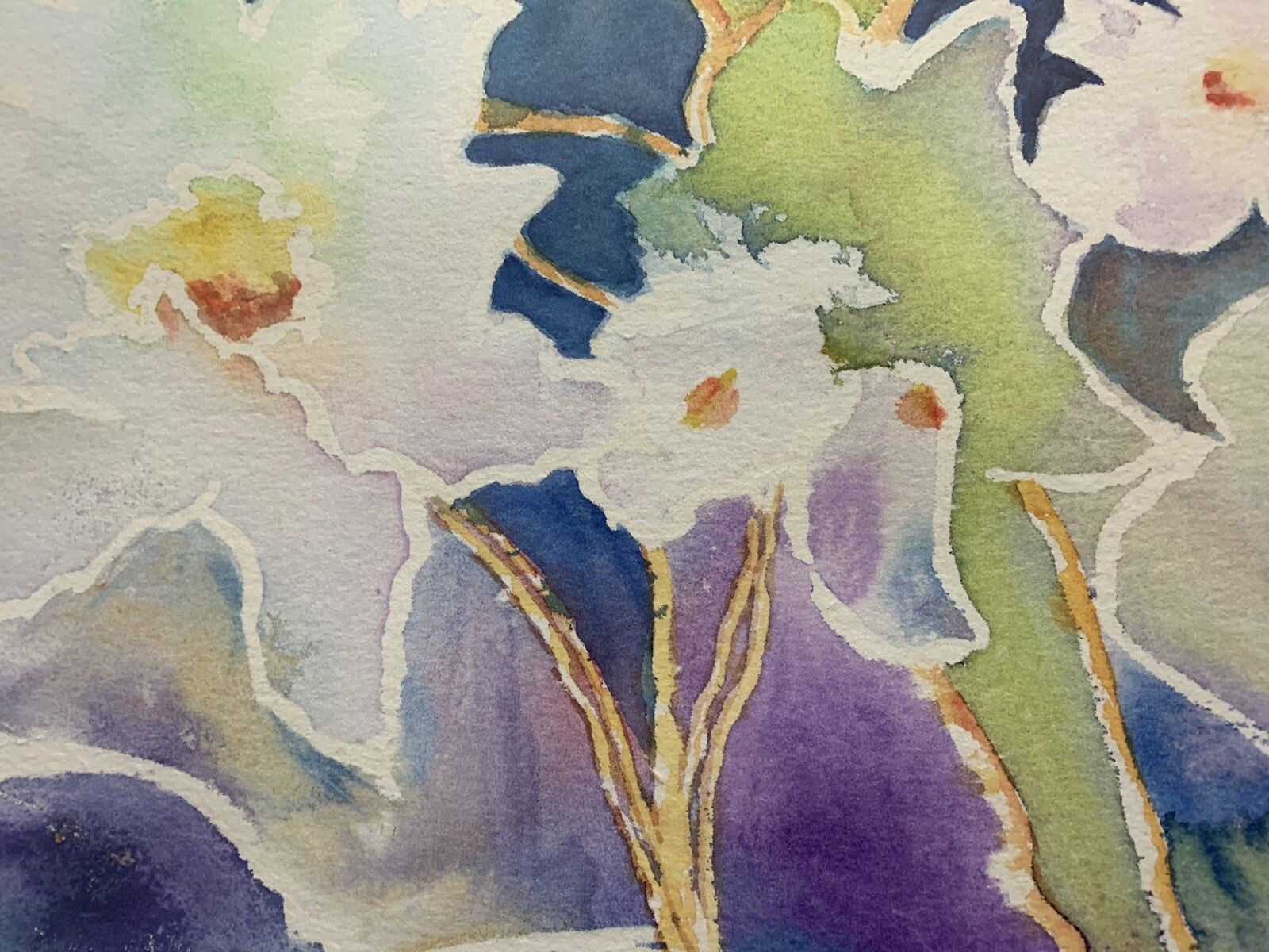 Ernest Twigg Contemporary Watercolour 27.5” By 21. Ernest Twigg. ~Signed photo 95.0