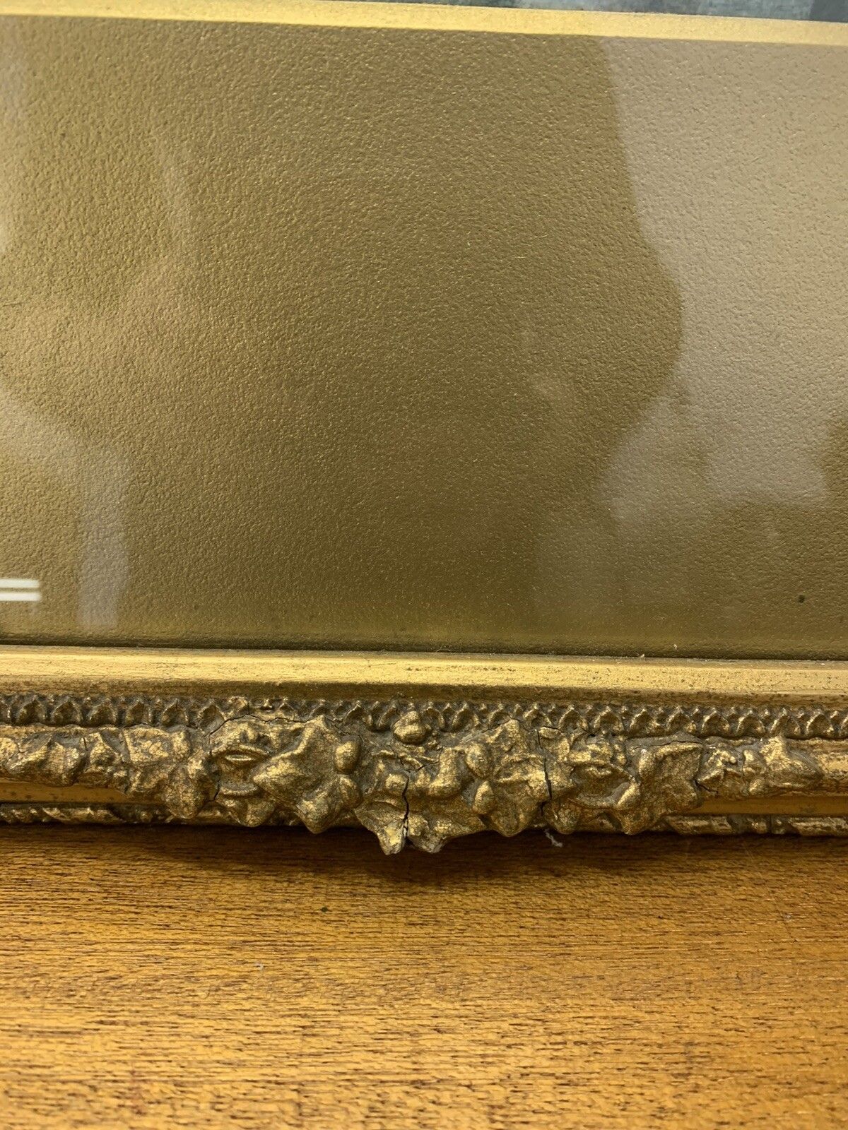Antique 19c Wooden Gold Gilt Frame Rococo With Antique Print By Sutton Palmer photo for sale