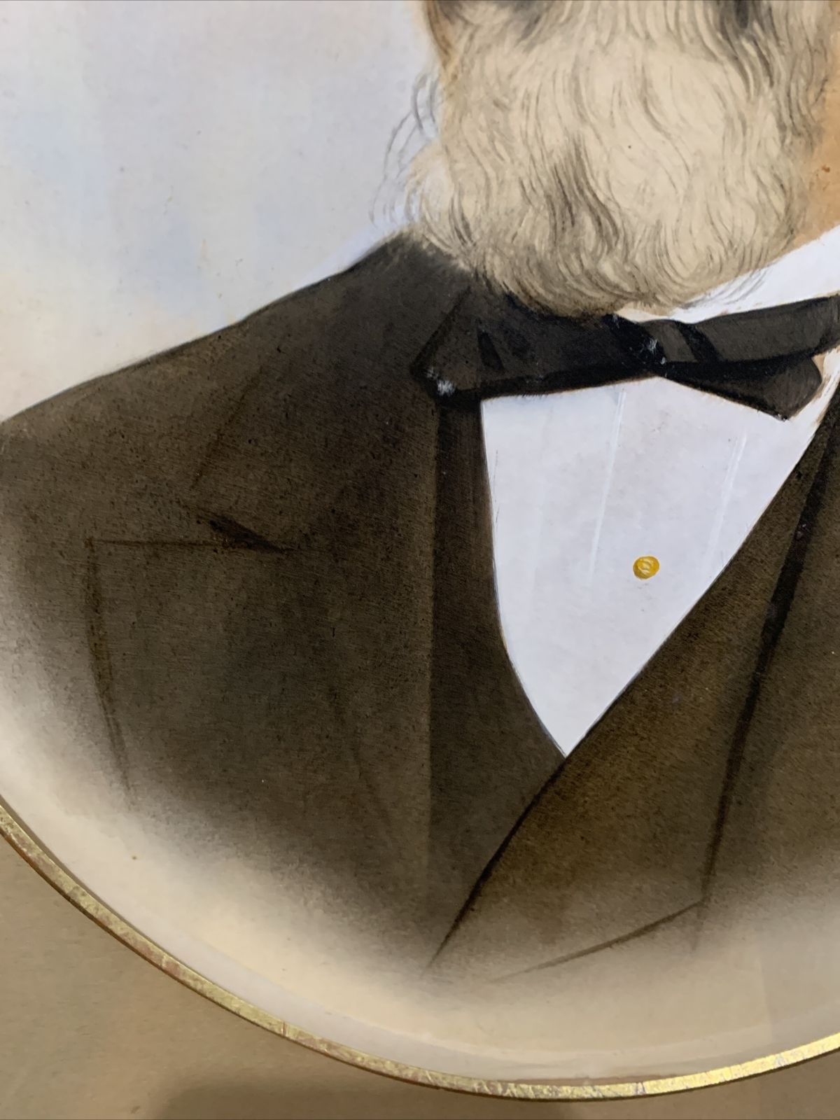 Antique Original Painting Self Portrait Of A High Society Gentleman photo 65.0