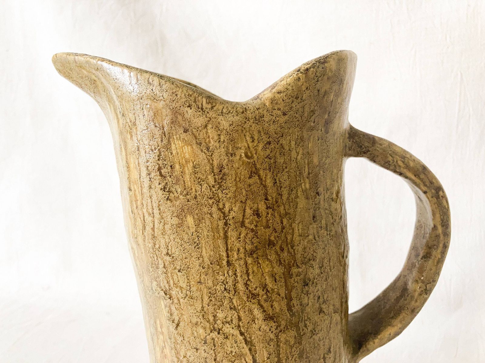 Killer Handmade Pottery Pitcher. Earthenware Irregular Water Jug. Primitive Pottery Carafe. Rustic Ceramic Tableware, Drinkware, Homeware. photo buy