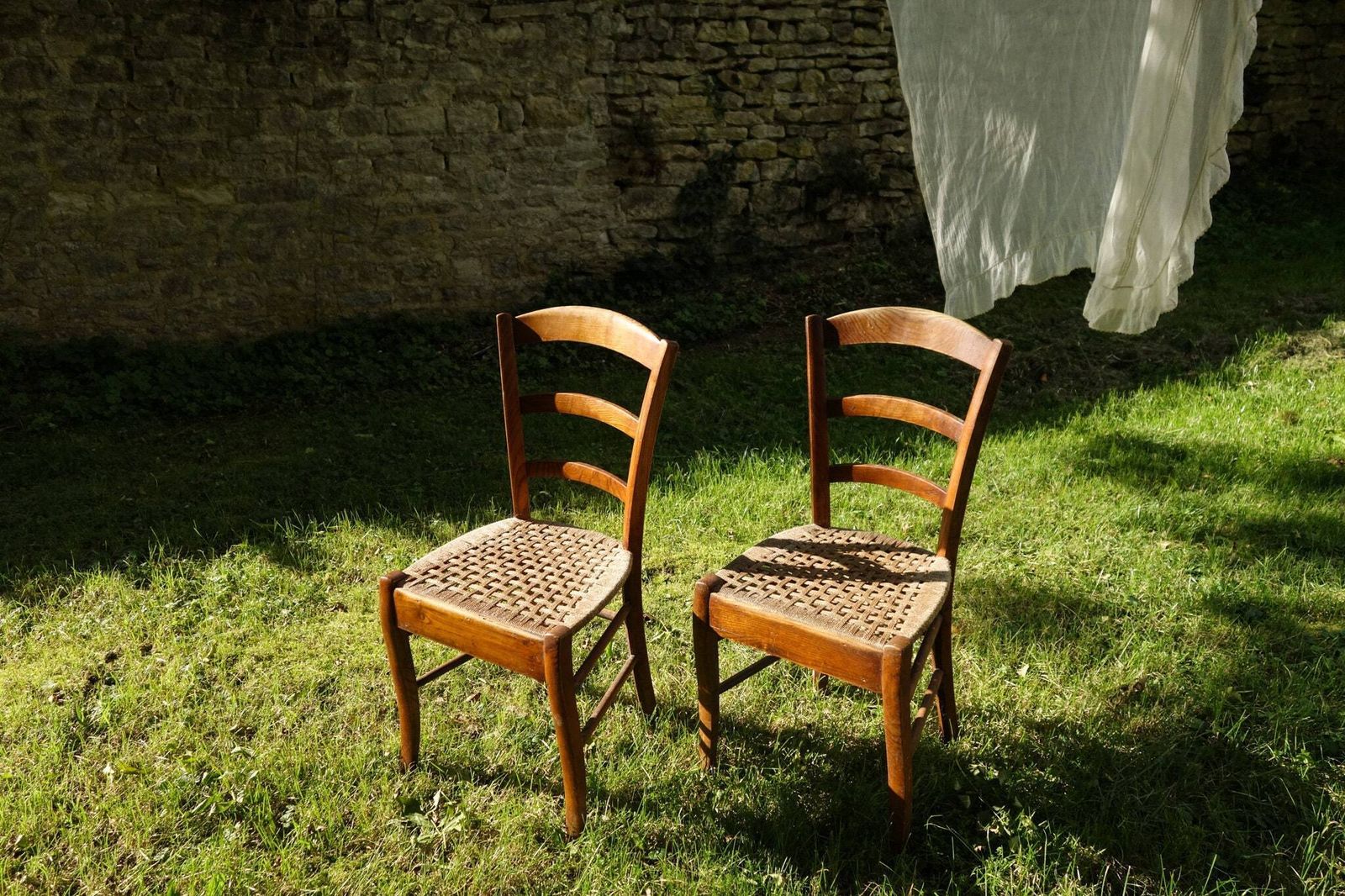 French Rustic Bistro Wooden Chairs photo furniture