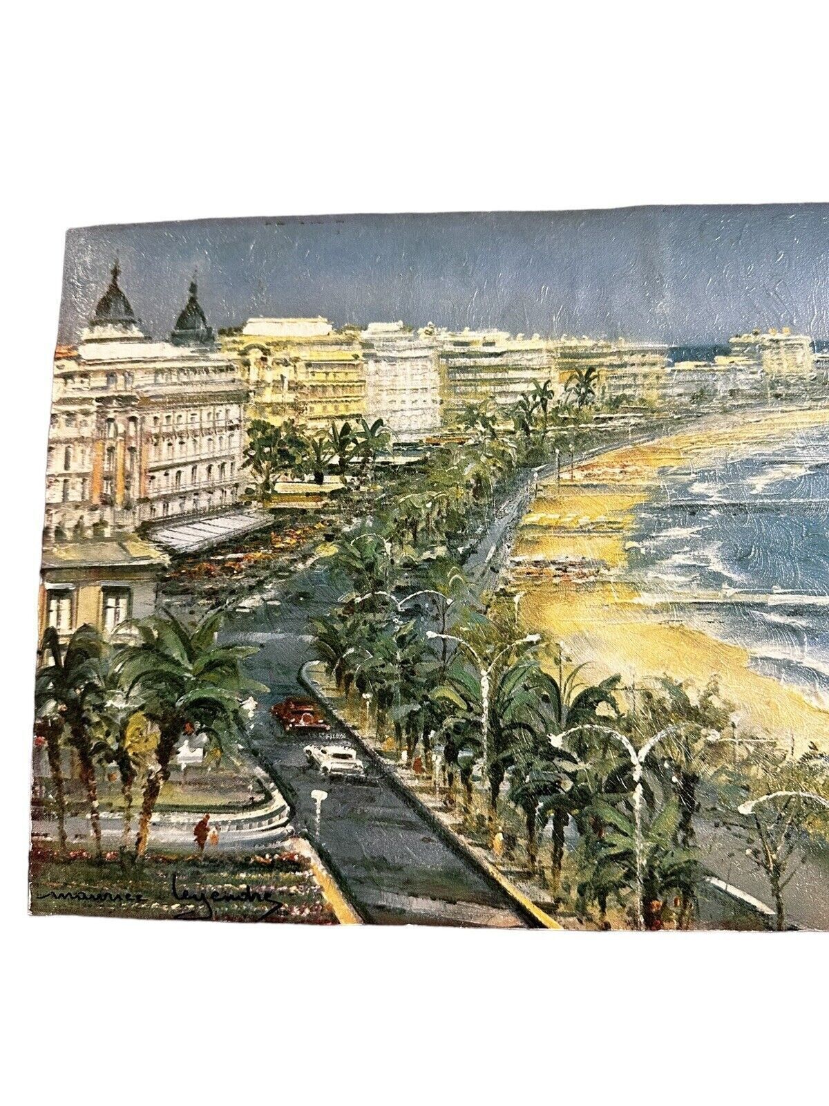 Maurice Legendre   Cannes   Signed Oil Painting On Canvas   C1960’s photo furniture