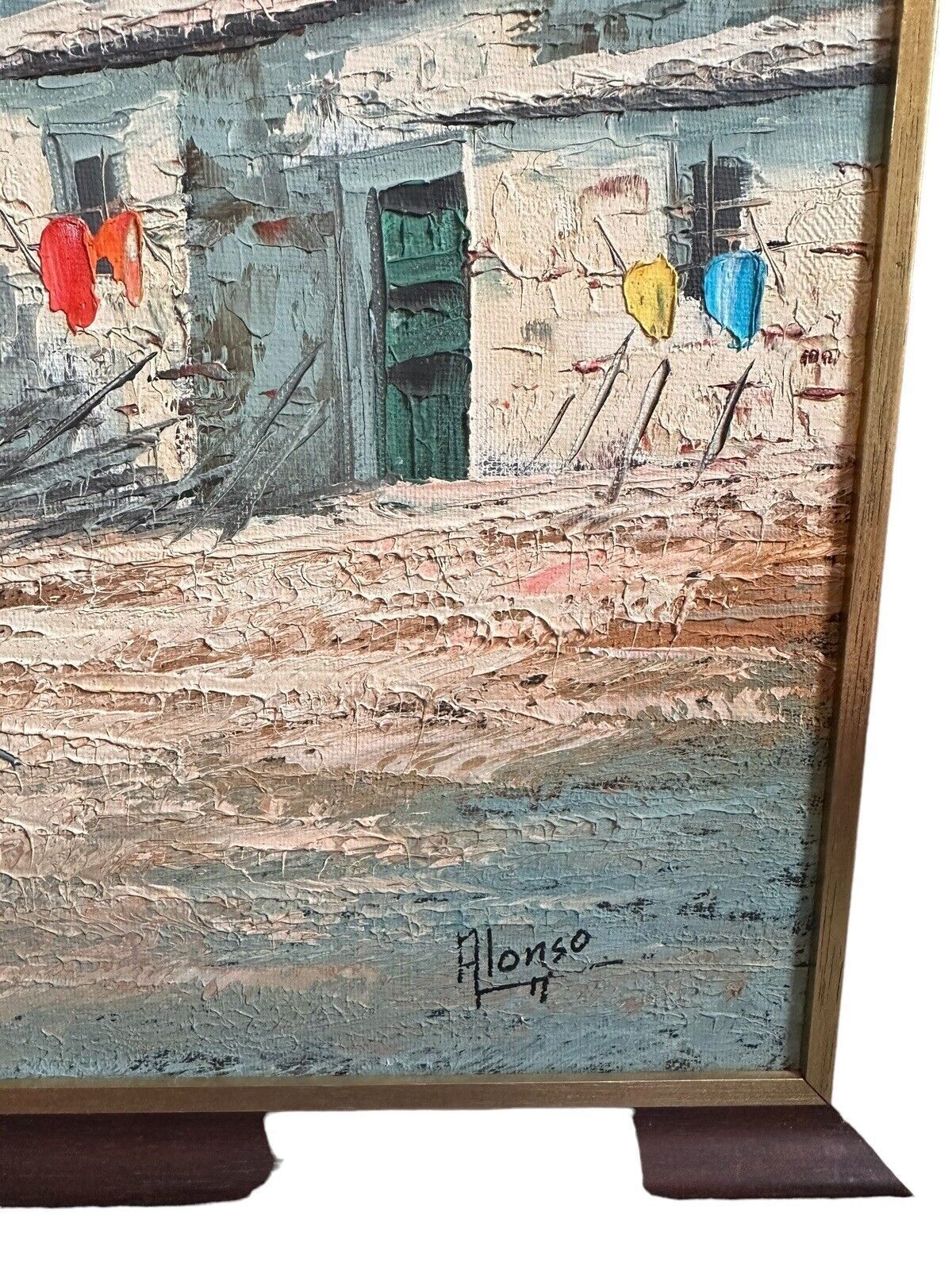 Carlos Alonso Original Signed Nautical Themed Oil On Canvas   50cm By 42cm photo for sale