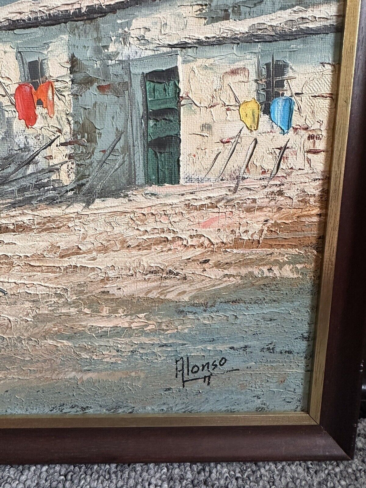 Carlos Alonso Original Signed Nautical Themed Oil On Canvas   50cm By 42cm photo 295.0