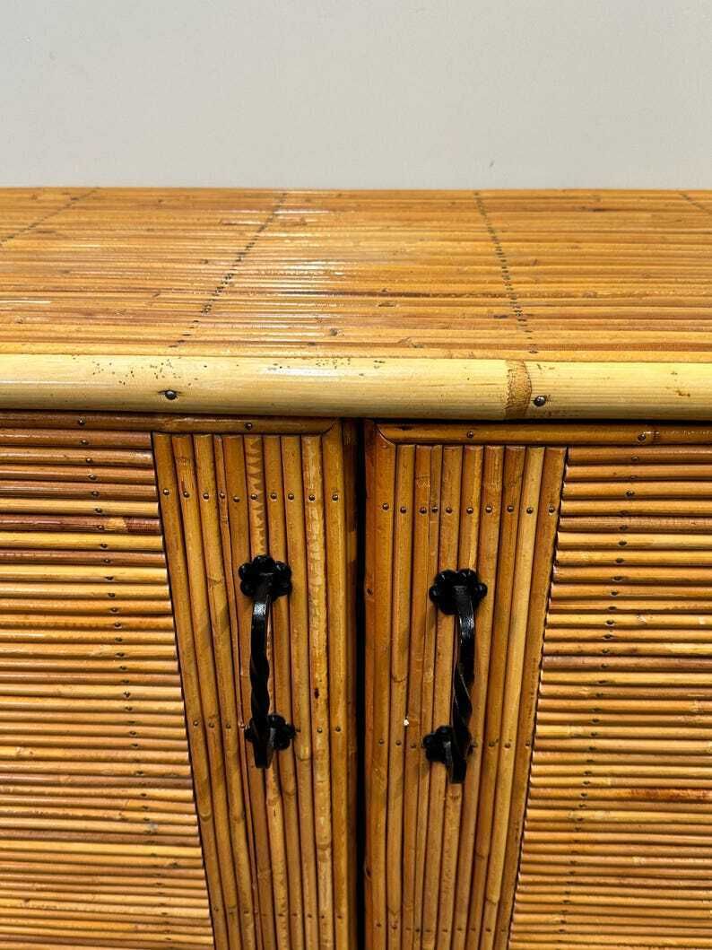 Bamboe Dressoir / Kast Van Adrien Audoux En Frida Minet. Frankrijk, Ca. Jaren 1960. photo for sale