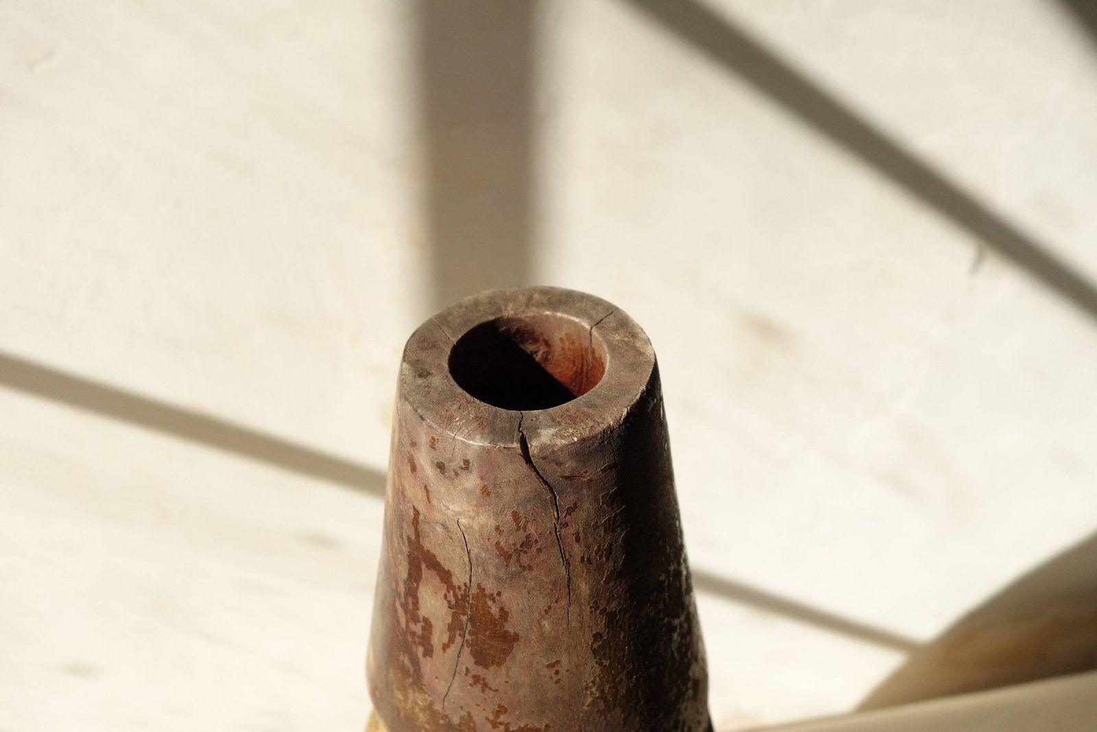Handmade Wooden Vase, 1950s photo vinterior