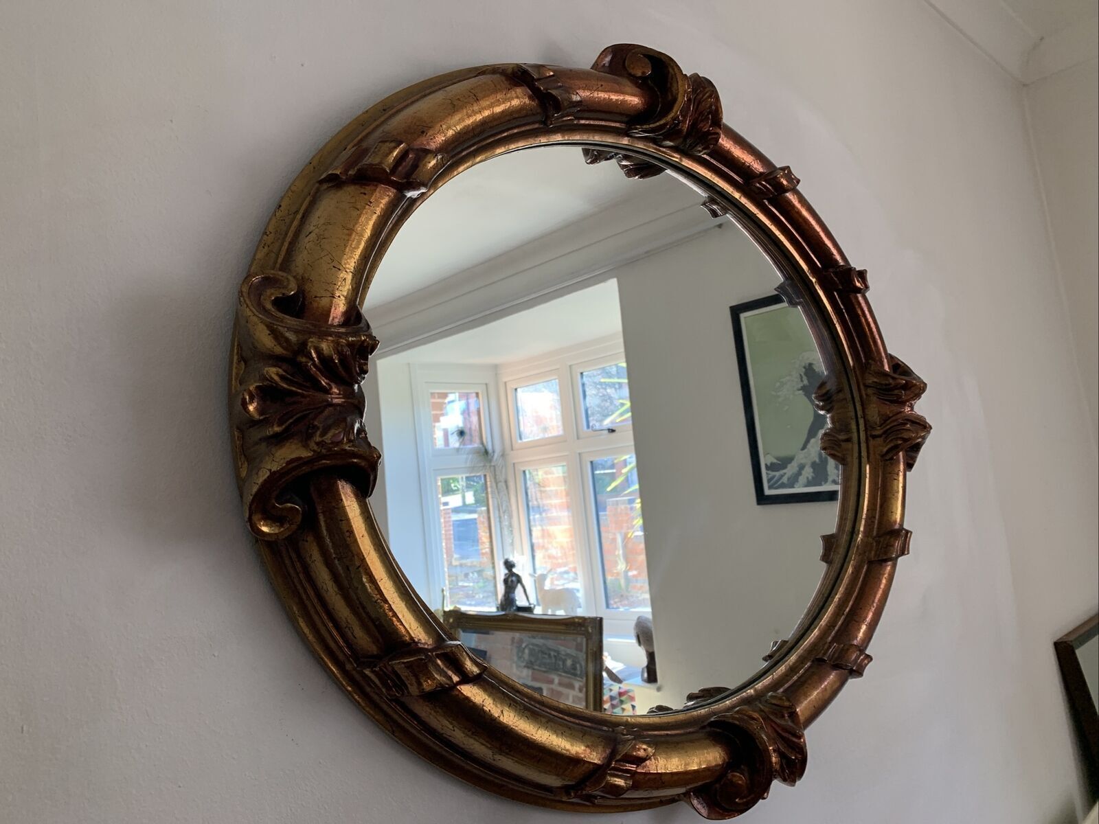 Superb Gorgeous Large Gilt Gold Metallic Mirror 38” X 29” photo 165.0