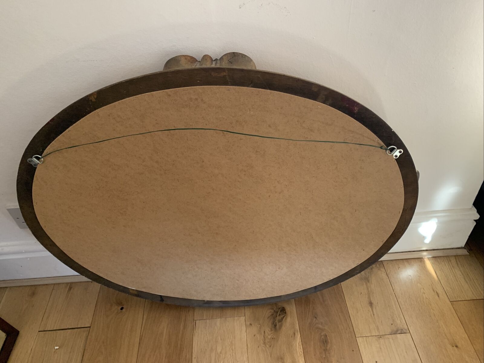 photo for sale Superb Gorgeous Large Gilt Gold Metallic Mirror 38” X 29”