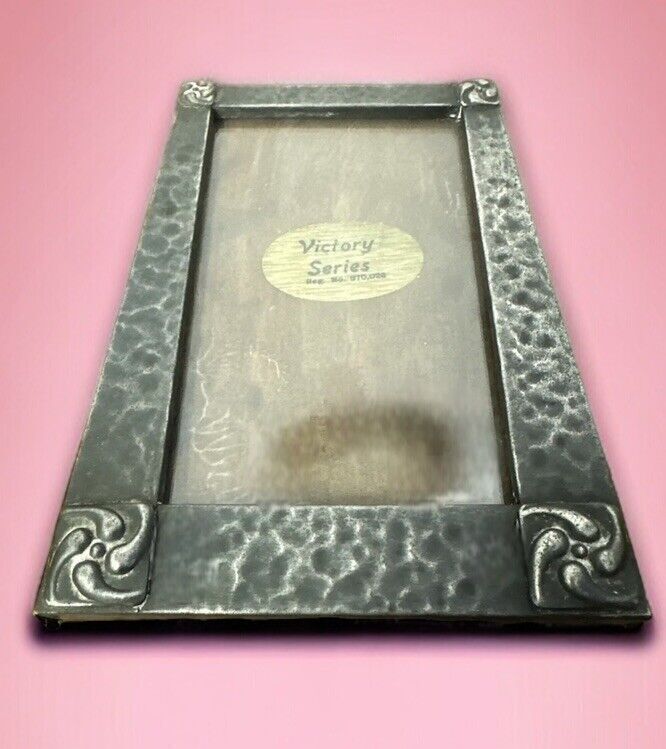 Original Antique Art Nouveau Pewter Photo Frame   Antique 15cm By 11.5cm photo 65.0
