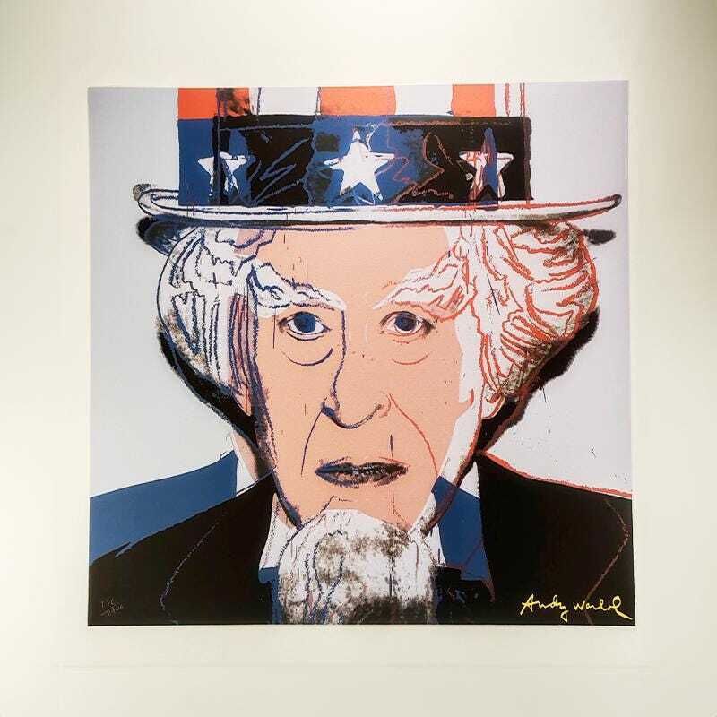 1980s Andy Warhol " Uncle Sam " Limited Edition Lithograph By Cmoa   Carnegie Museum Of Art   Pittsburgh   Numbered In Pencil photo furniture