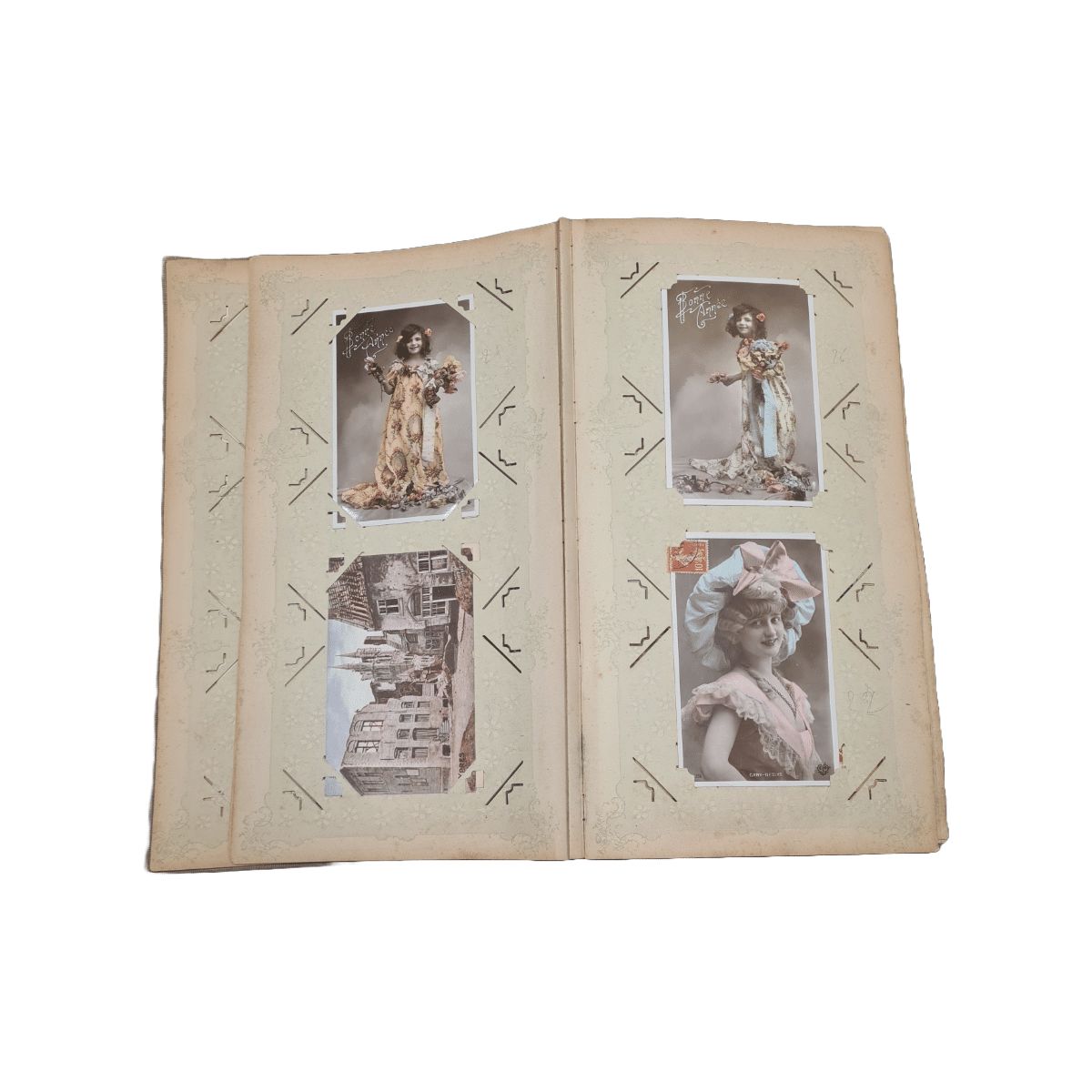 photo for sale French Art Nouveau Postcard Album, Early 1900s