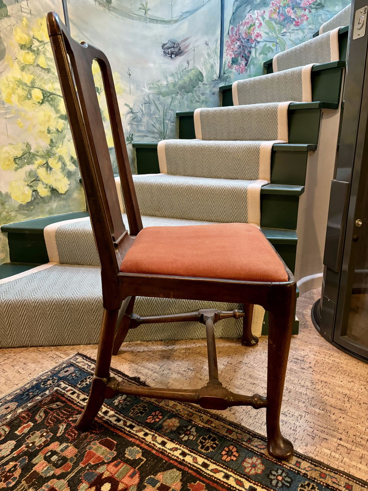 photo buy Four 18th Century Oak, Elm And Fruitwood Standard Dining Chairs