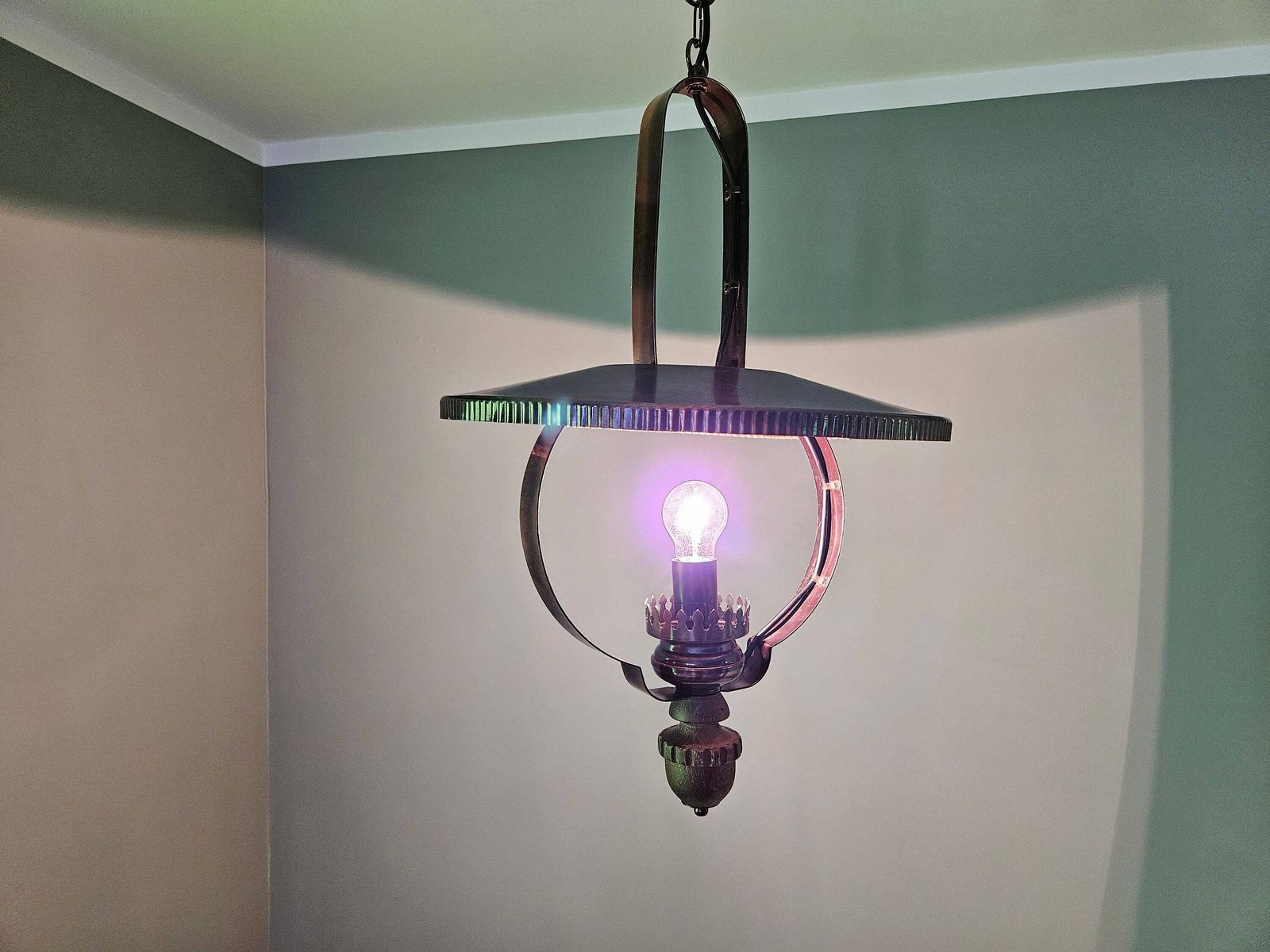 photo furniture Vintage Copper Chandelier, Mid Century Ceiling Lamp, Pendant Light, Mid Century Modern, 70's Rustic Lamp, Retro Hanging Light, Mcm