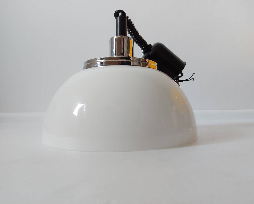 Meblo Guzzini Pendant Light, Mushroom Lamp, Model Faro, Space Age Lamp, Ceiling Lamp, Italian Design, 70's, Mid Century Modern Lamp, Mcm photo furniture
