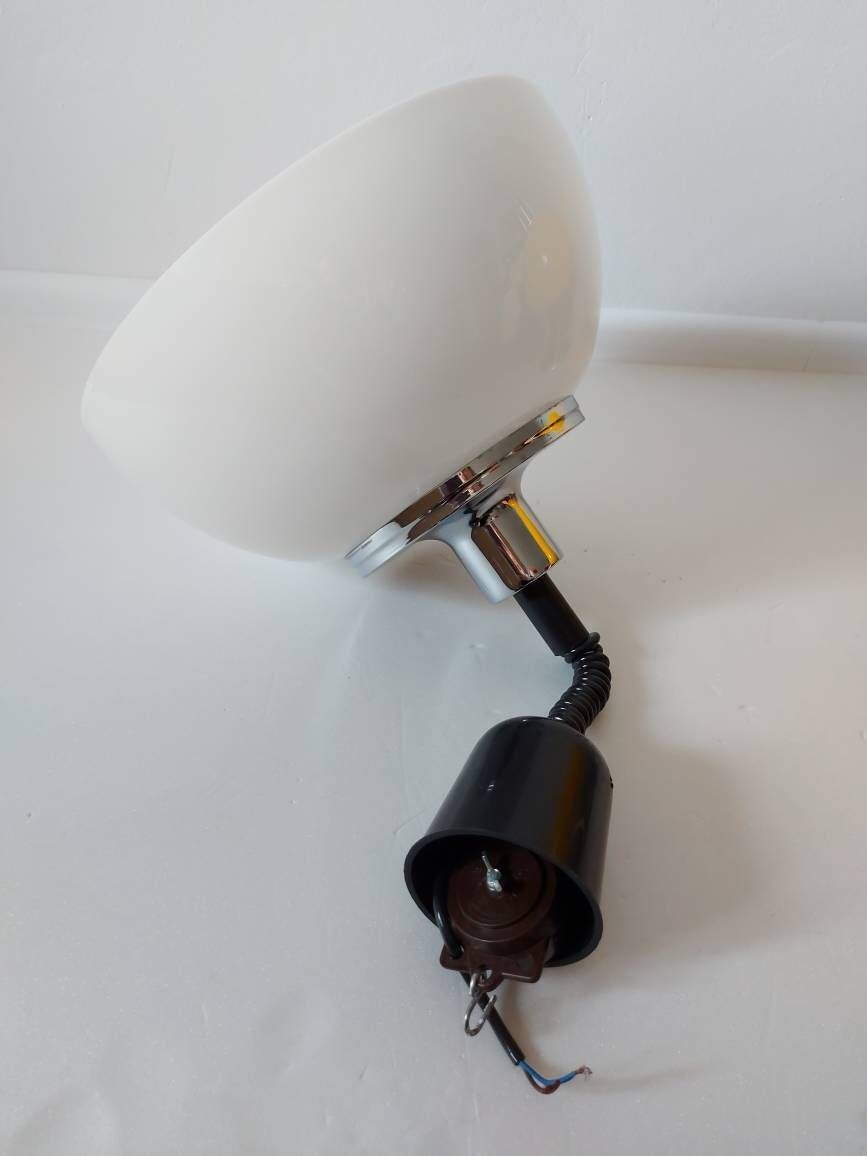 Meblo Guzzini Pendant Light, Mushroom Lamp, Model Faro, Space Age Lamp, Ceiling Lamp, Italian Design, 70's, Mid Century Modern Lamp, Mcm photo vintage