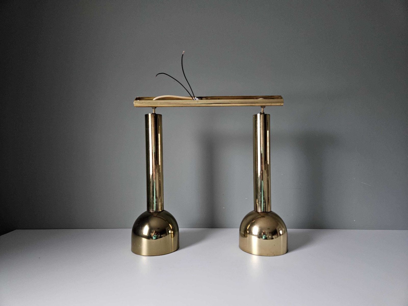 Set Of 2 Vintage Gold Pendant Light, Mid Centuryy Modern, Retro Light, Eye Ball Lamps, Eyeball, 70's Yugoslavia, Ceiling Lamp, Hanging Lamp