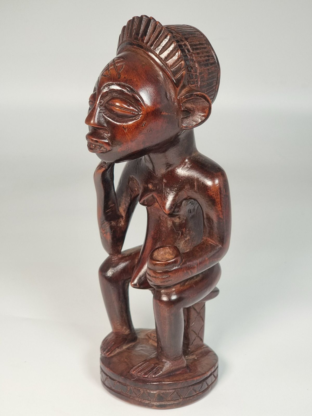 African Angola Tribal Fertility Hardwood Figure Circa 1930 photo vinterior