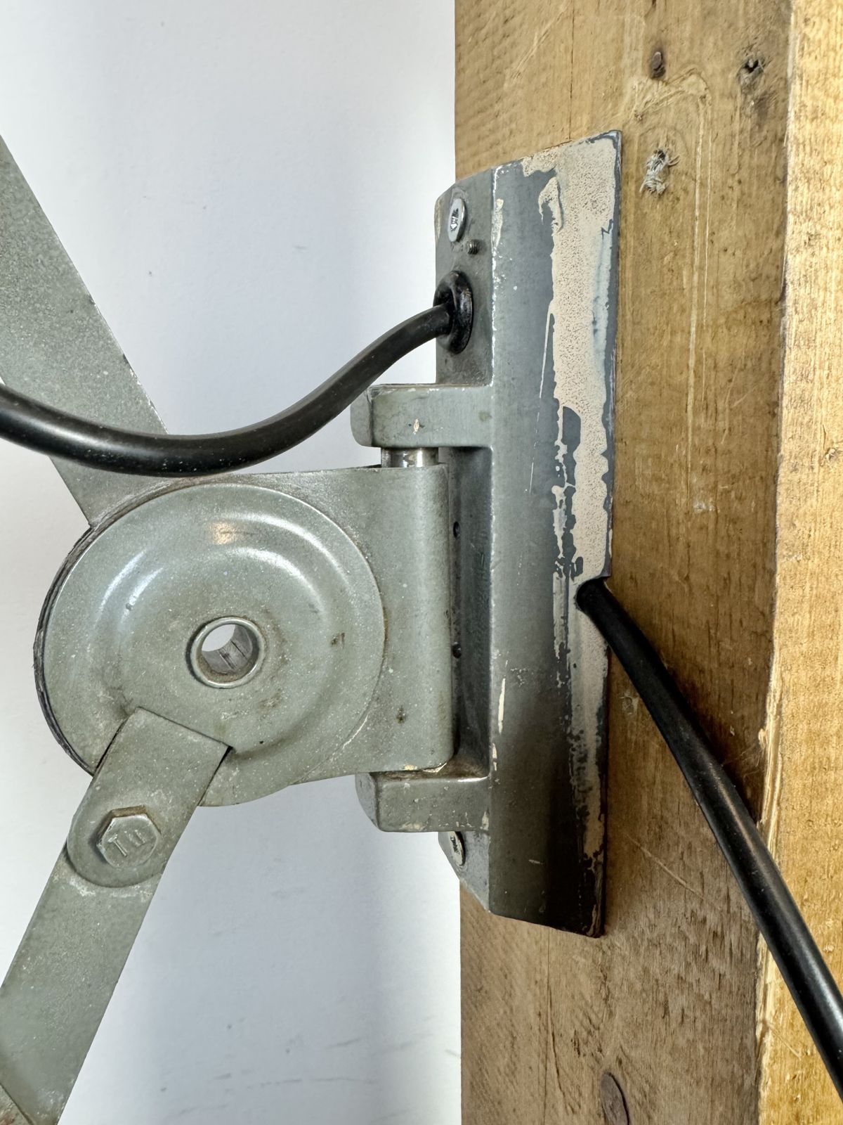 photo furniture Industrial Black Enamel Scissor Wall Lamp, 1950s, 2x