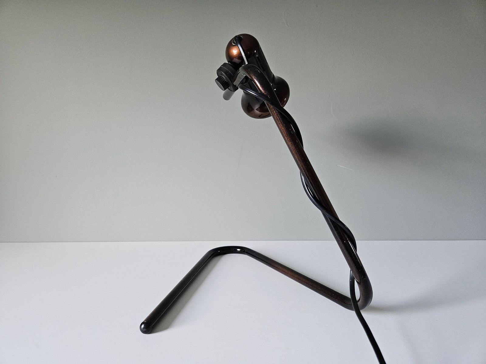 Mid Century Industrial Office Lamp / Metal Desk Lamp / Drawing Lamp / Table Lamp / Vintage Adjustable Lamp / Brown Table Lamp / Copper Lamp photo furniture