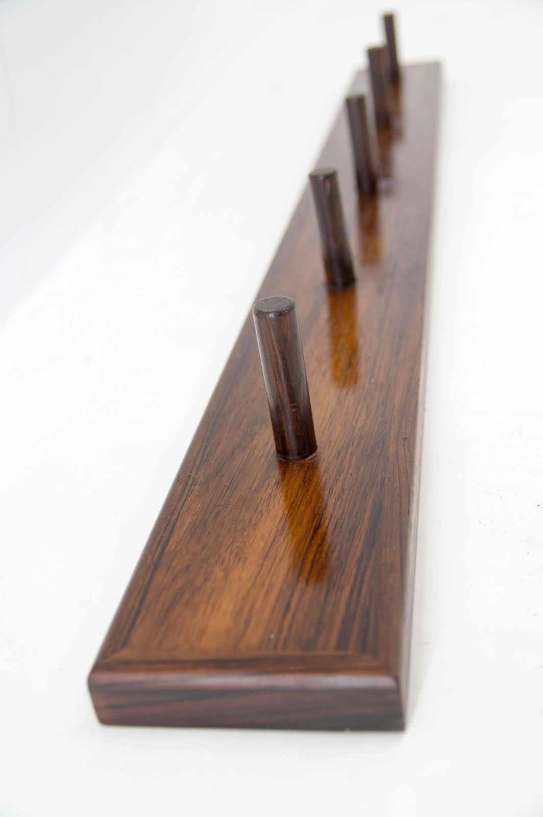 Set Of Two Rosewood Wall Hangers, Denmark, 1970s photo vinterior
