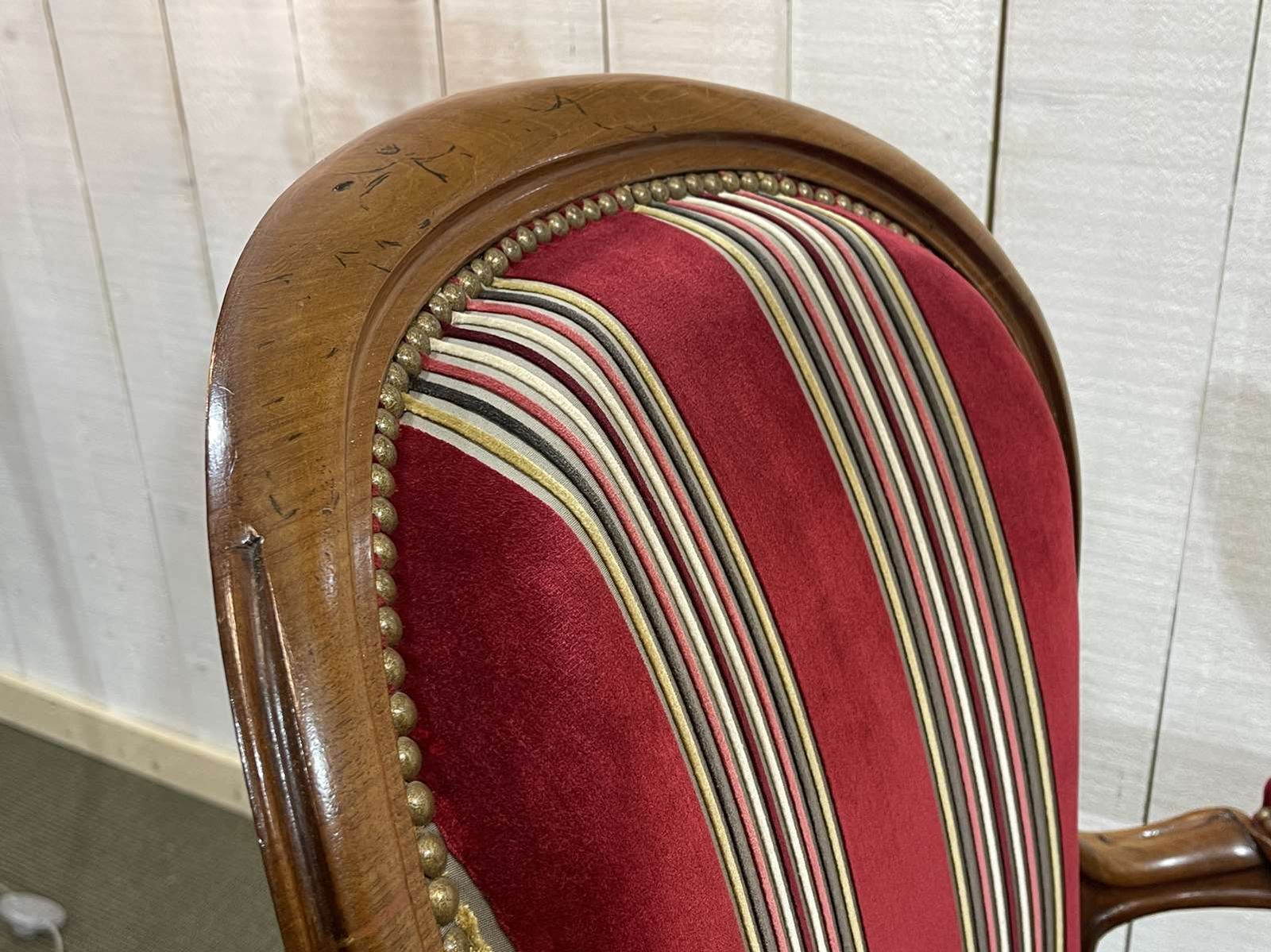 photo buy Napoleon III Armchair Late 19th Century In Walnut