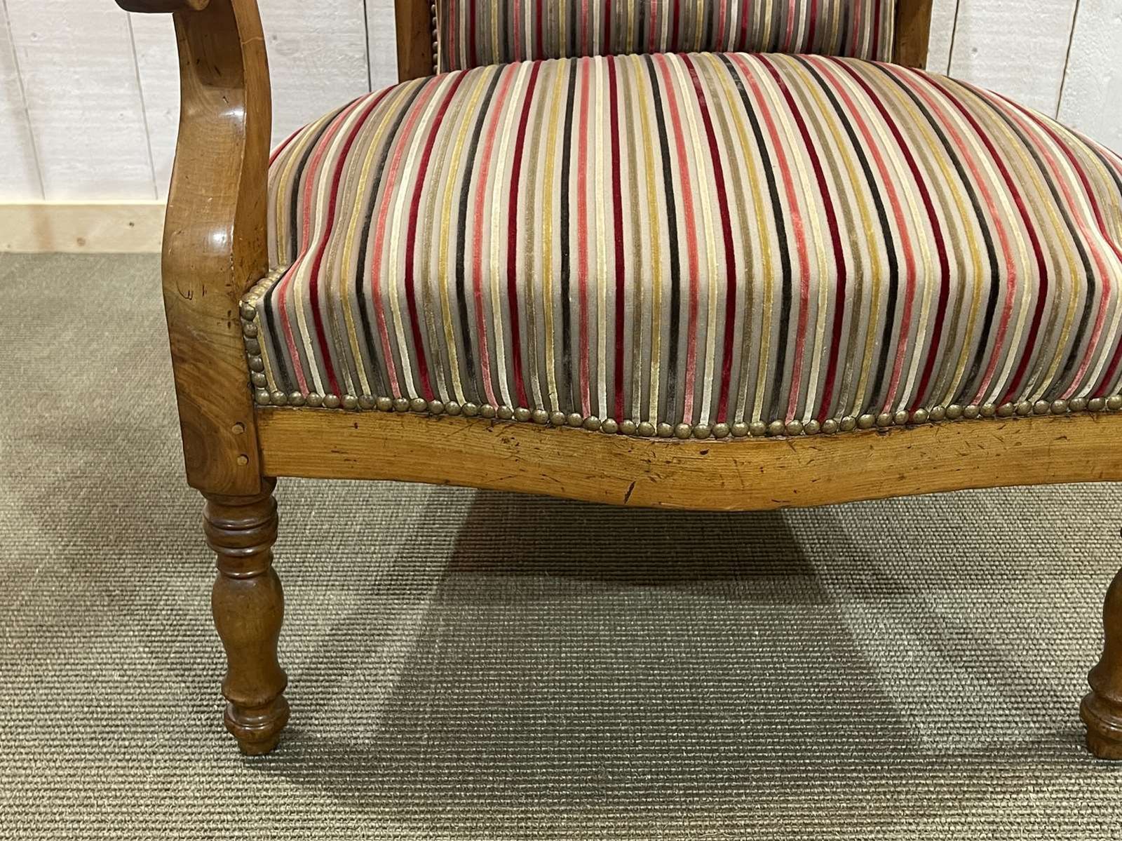 photo for sale Late 19th Century Voltaire Armchair In Cherry Wood