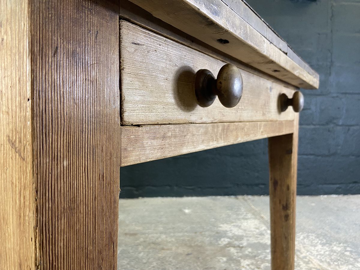 Antique Pine Farmhouse Table With Formica Top photo 495.0