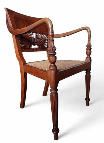 Anglo Indian Caned Early 20th Century Armchair photo furniture