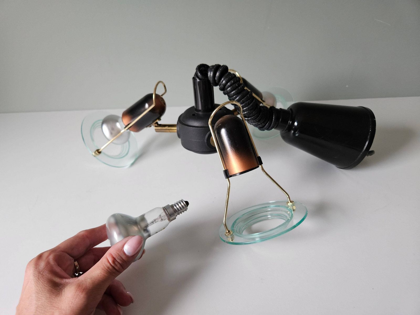Vintage Lamp, Retro Pendant Lamp, Adjustable Lamp, Hanging Light, Vintage Spotlights, 80's, Ceiling Lamp, Retro Lamp, Spotlight photo vinterior