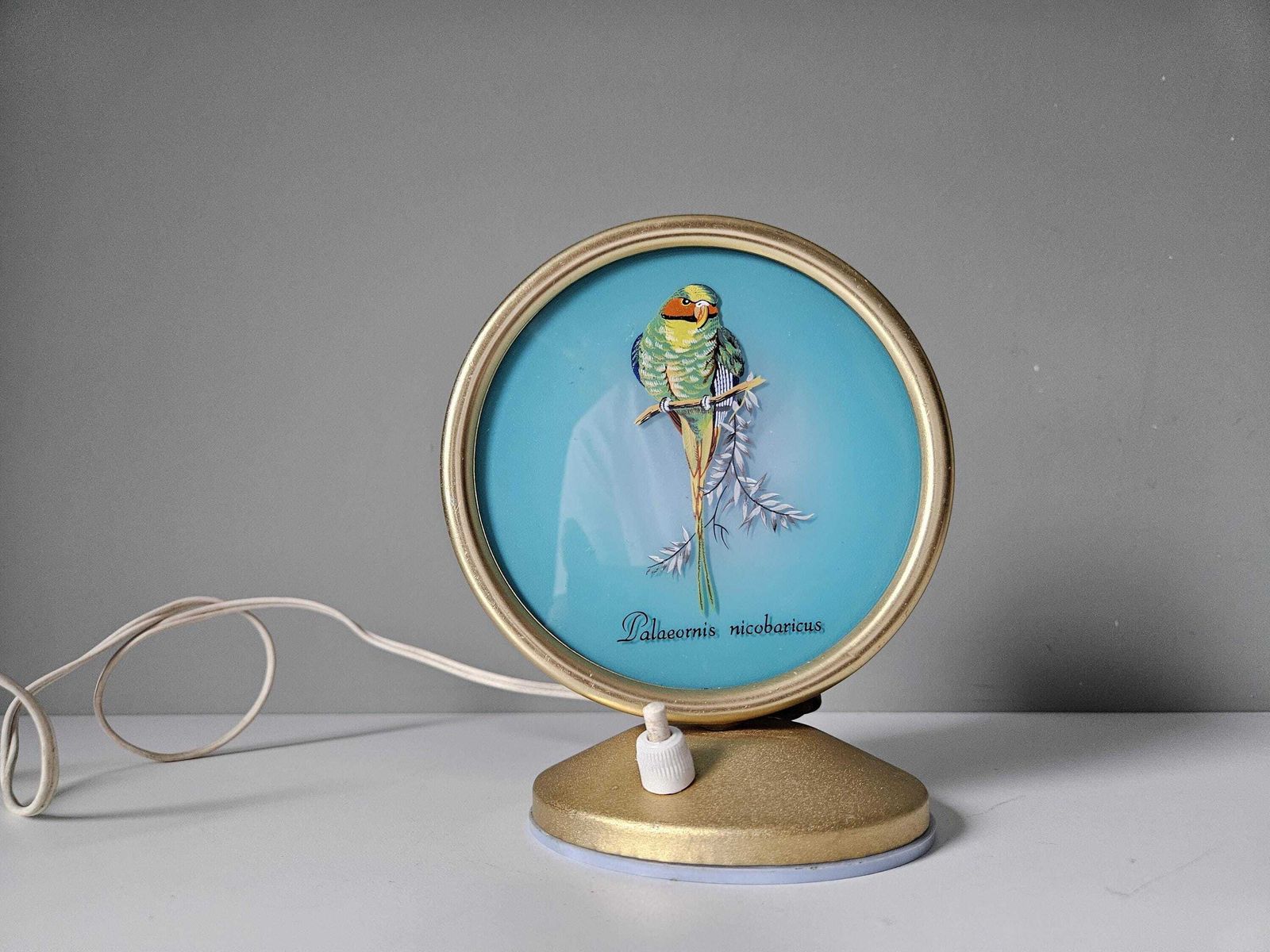 Vintage Bedside Lamp, Parrot Lamp, 60's Table Lamp, Art Deco Lamp,Night Light, Nightstand Lamp, Antique Lamp, Old Lamp