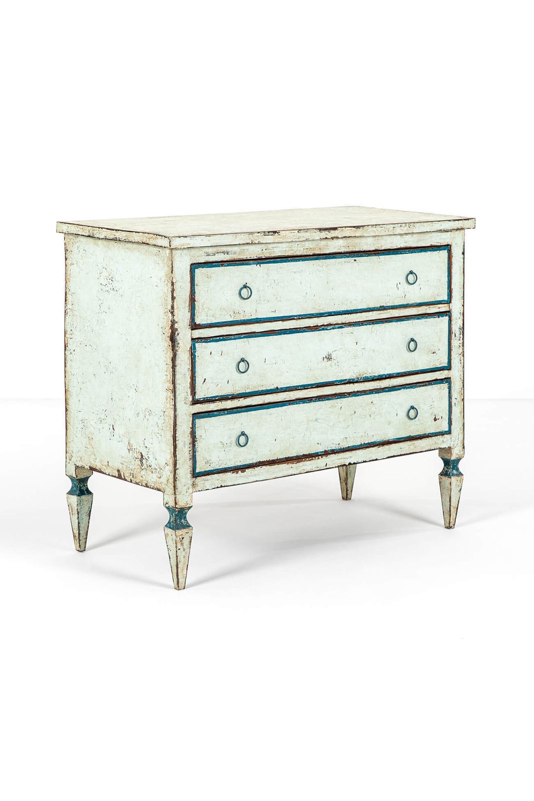 19th Century Spanish Chest In Duck Egg Blue photo furniture