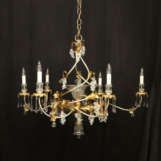 Banci Firenze Gilt & Crystal Floral Chandelier