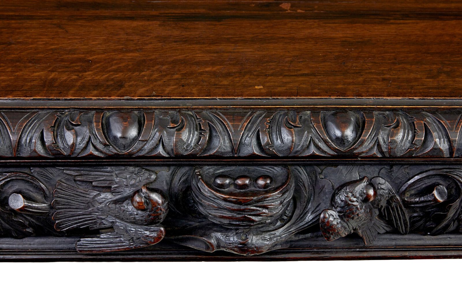 19th Century Carved Oak Mirrored Sideboard Of Grand Proportions photo furniture