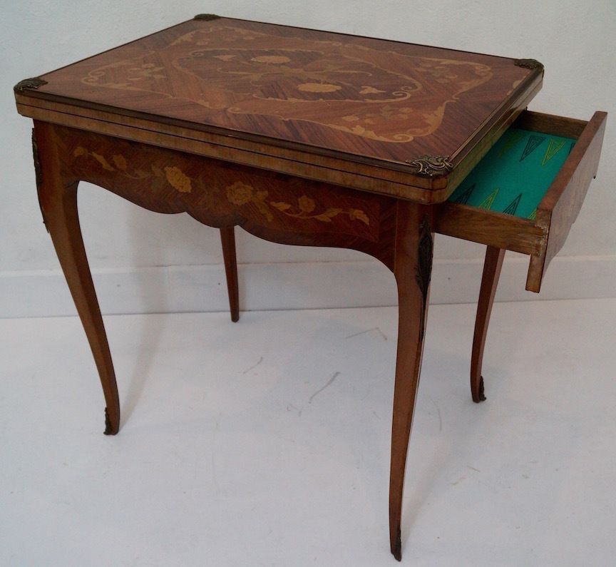 Antique French Louis XV Games / Side Table   Free Delivery To England And Wales photo for sale