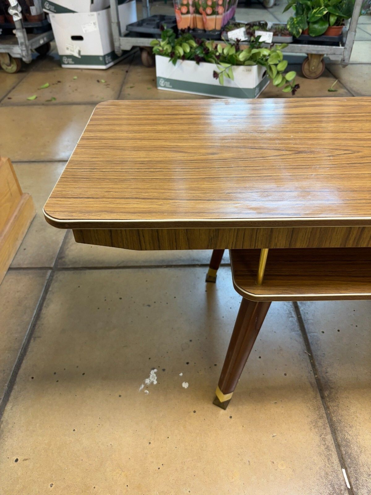 Mid Century/ Retro Wooden Coffee Table With Magazine/ Book Shelf photo furniture