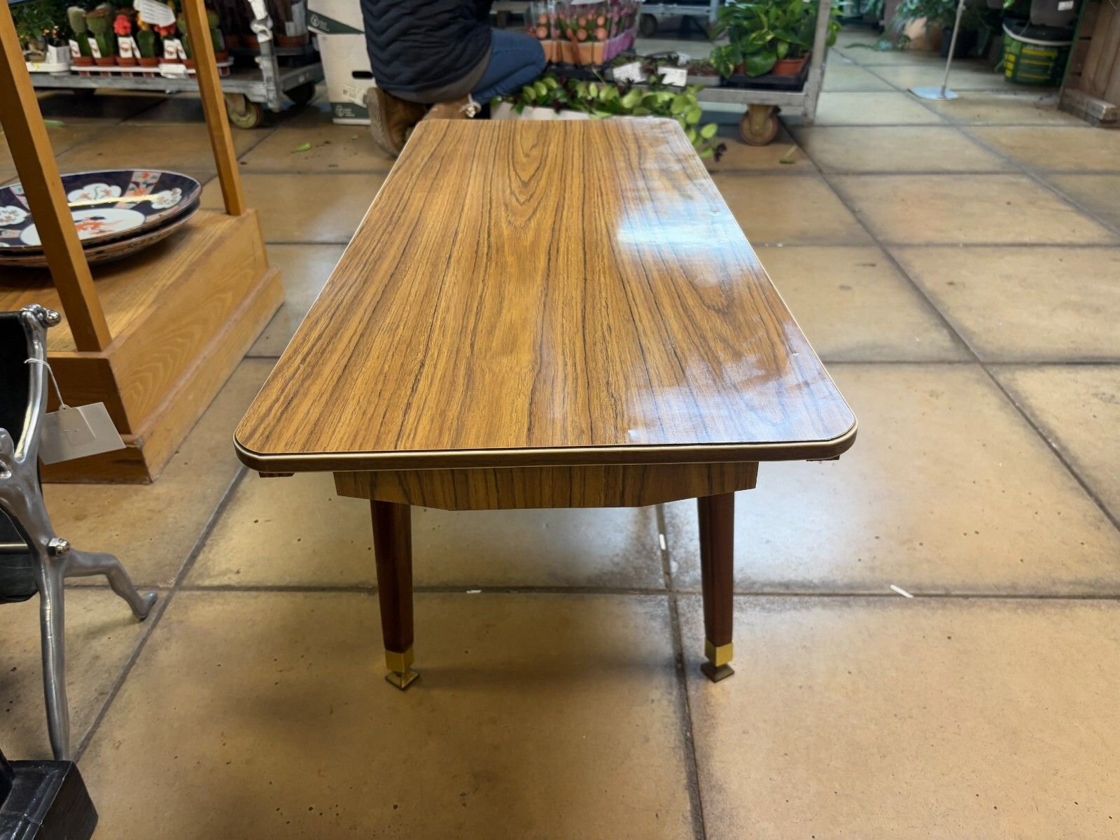 Mid Century/ Retro Wooden Coffee Table With Magazine/ Book Shelf photo vintage