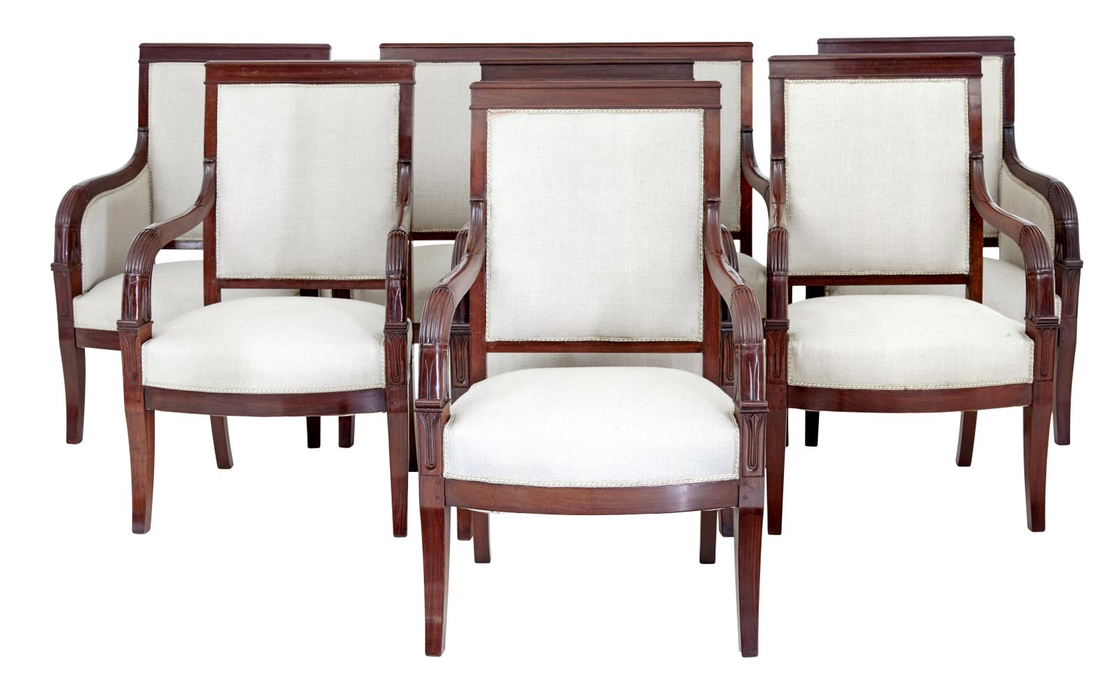 French 7 Piece 19th Century Empire Mahogany Salon Suite