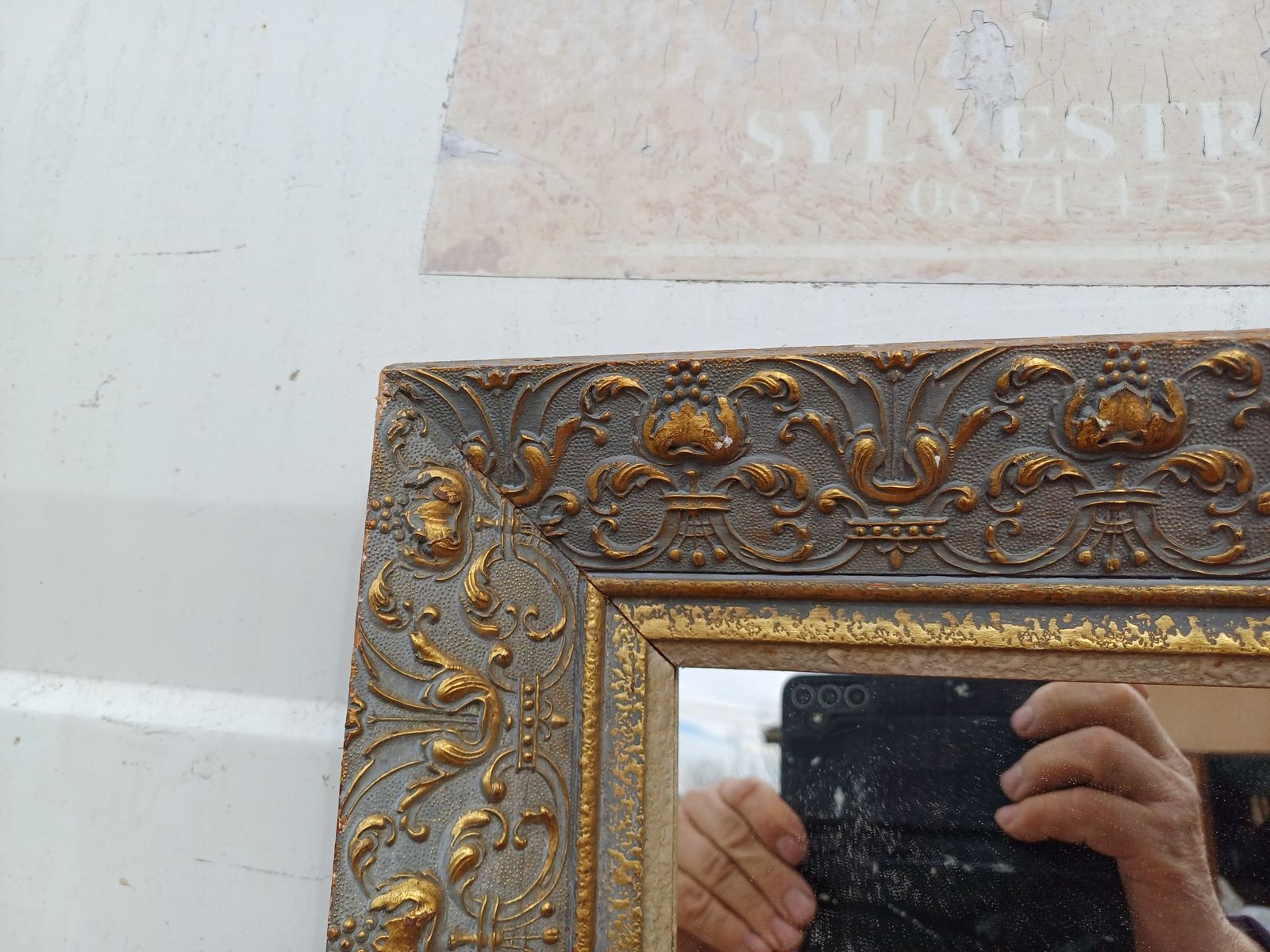Wood And Gilded Stuk Mirror, Early 20th Century photo vinterior