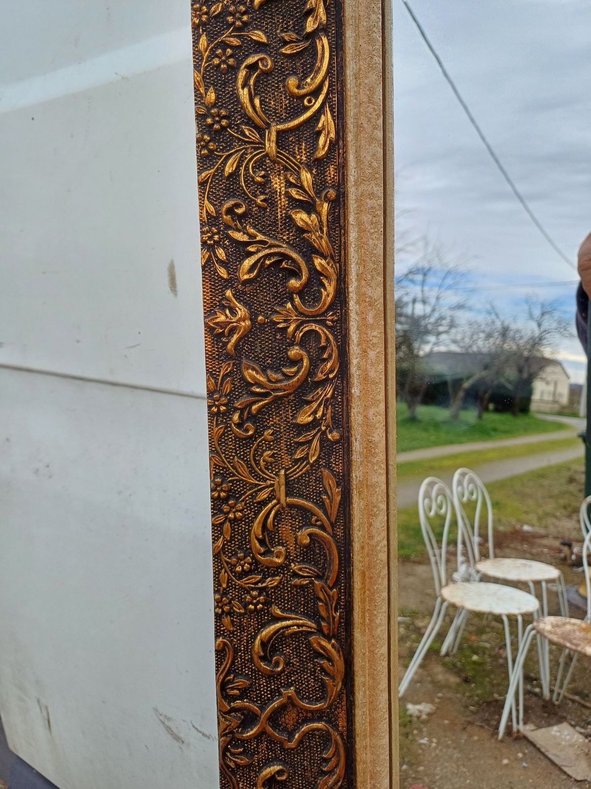 Wood And Gilded Stuk Mirror, Early 20th Century photo buy