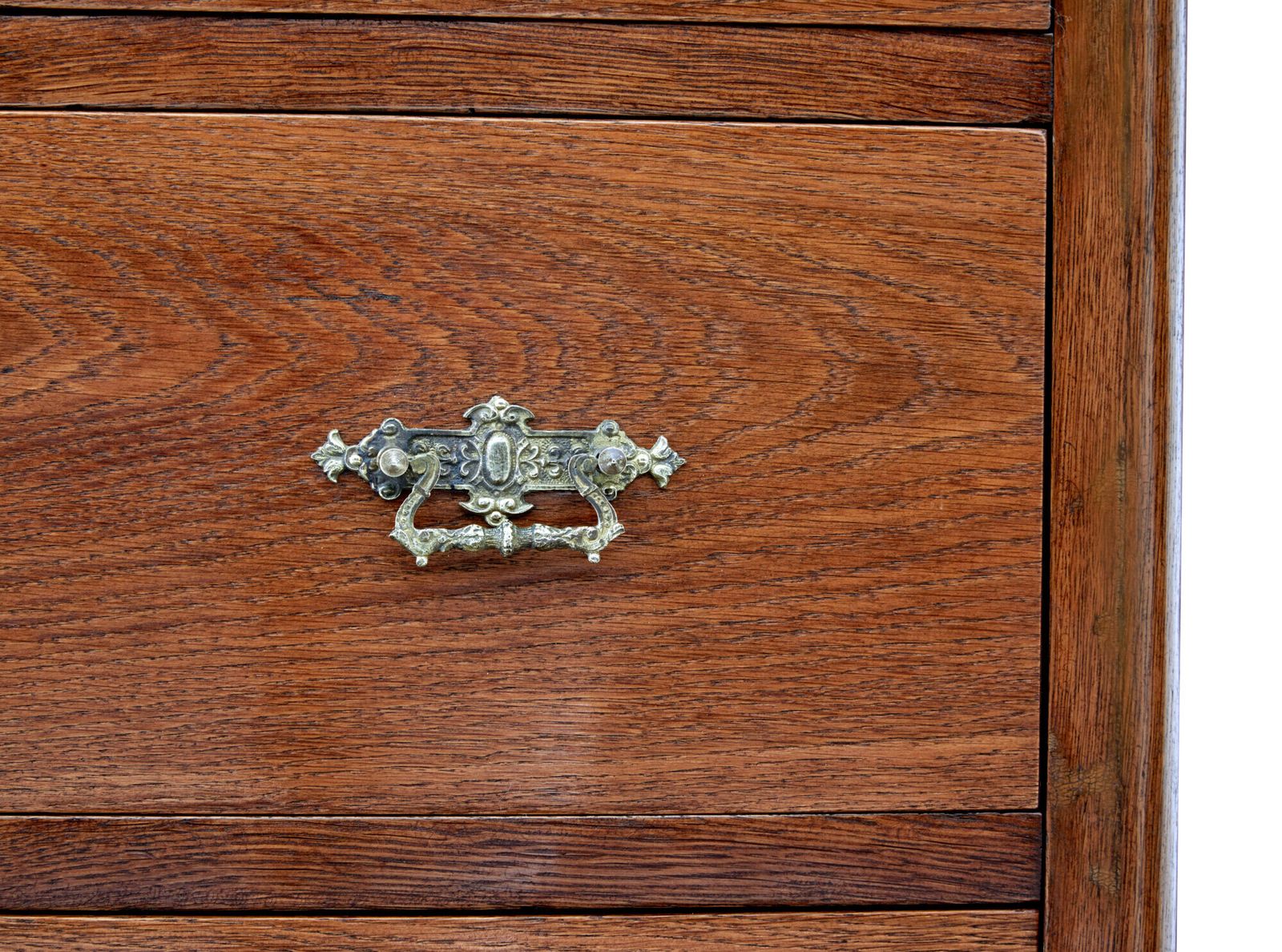19th Century Bow Front Oak Chest Of Drawers photo 1925.0