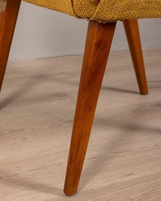 Vintage Italian Armchair In Yellow Fabric, 1960s photo buy